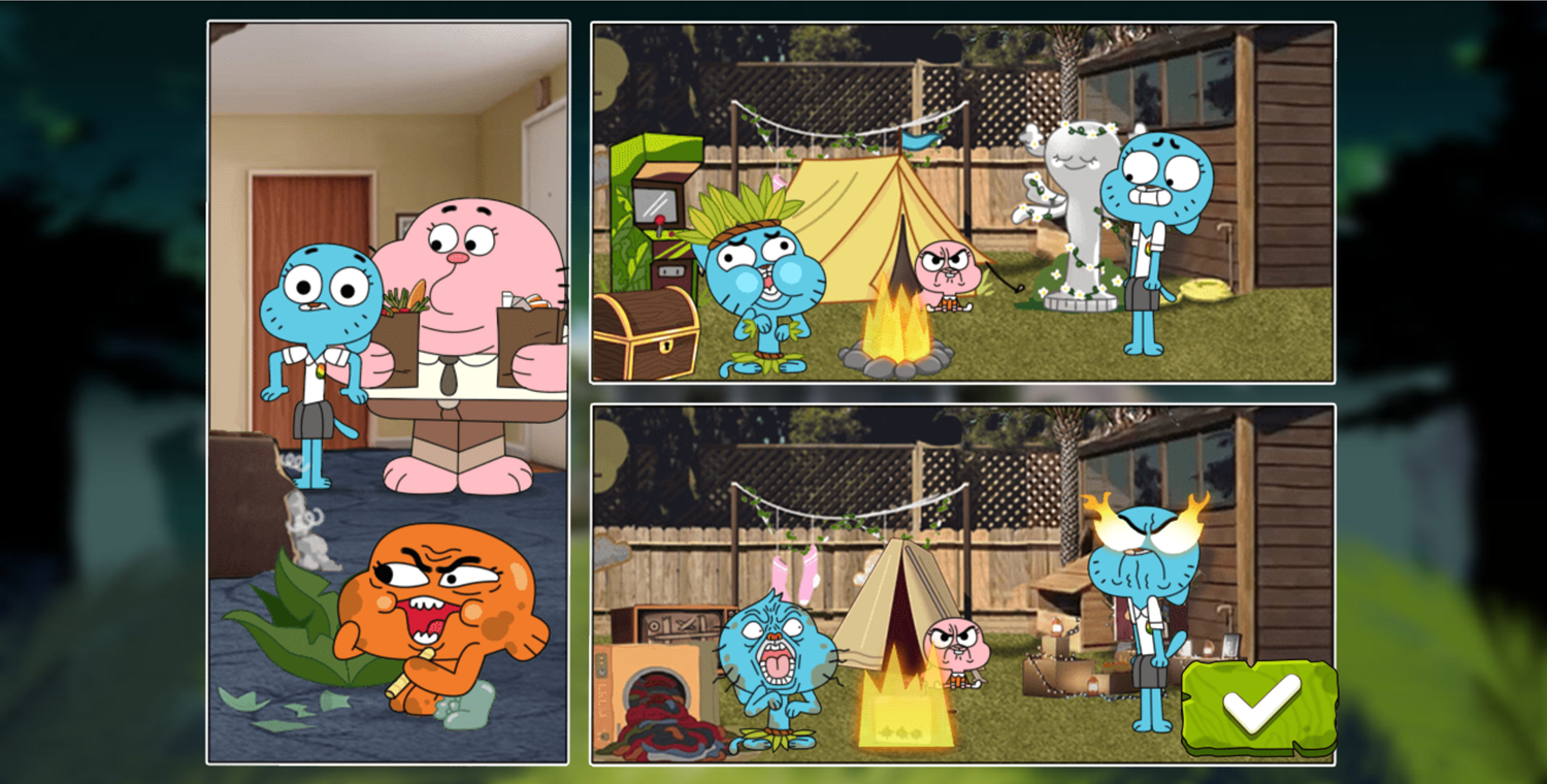 Amazing World of Gumball Home Alone Survival Game Ending Cutscene Screenshot.