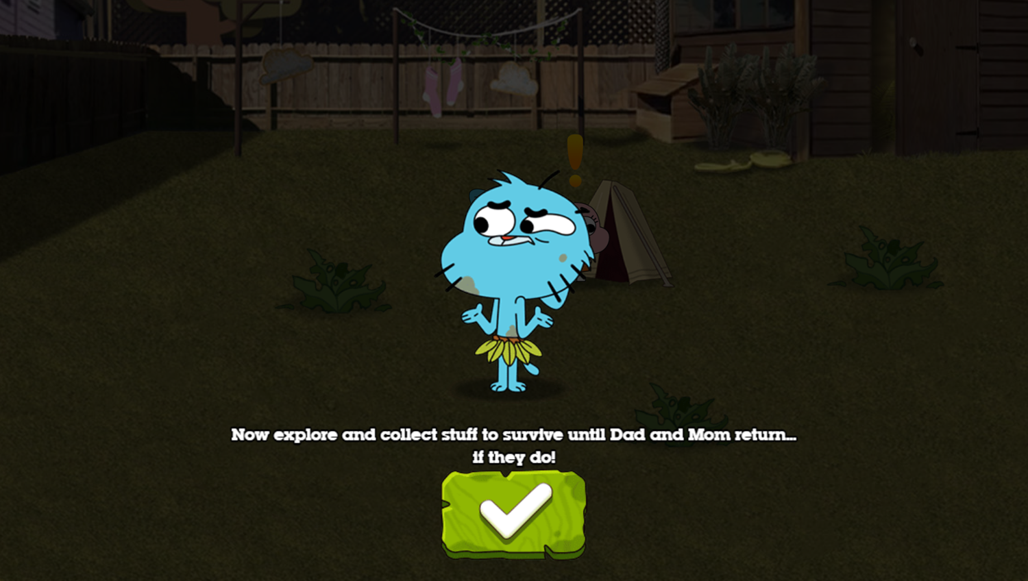 Amazing World of Gumball Home Alone Survival Game Explore and Collect Screenshot.