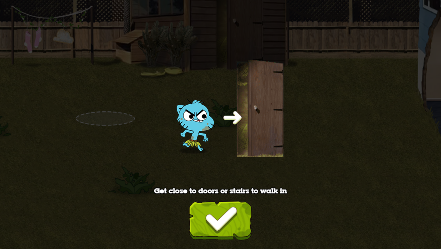 Amazing World of Gumball Home Alone Survival Game How To Enter Door Screenshot.