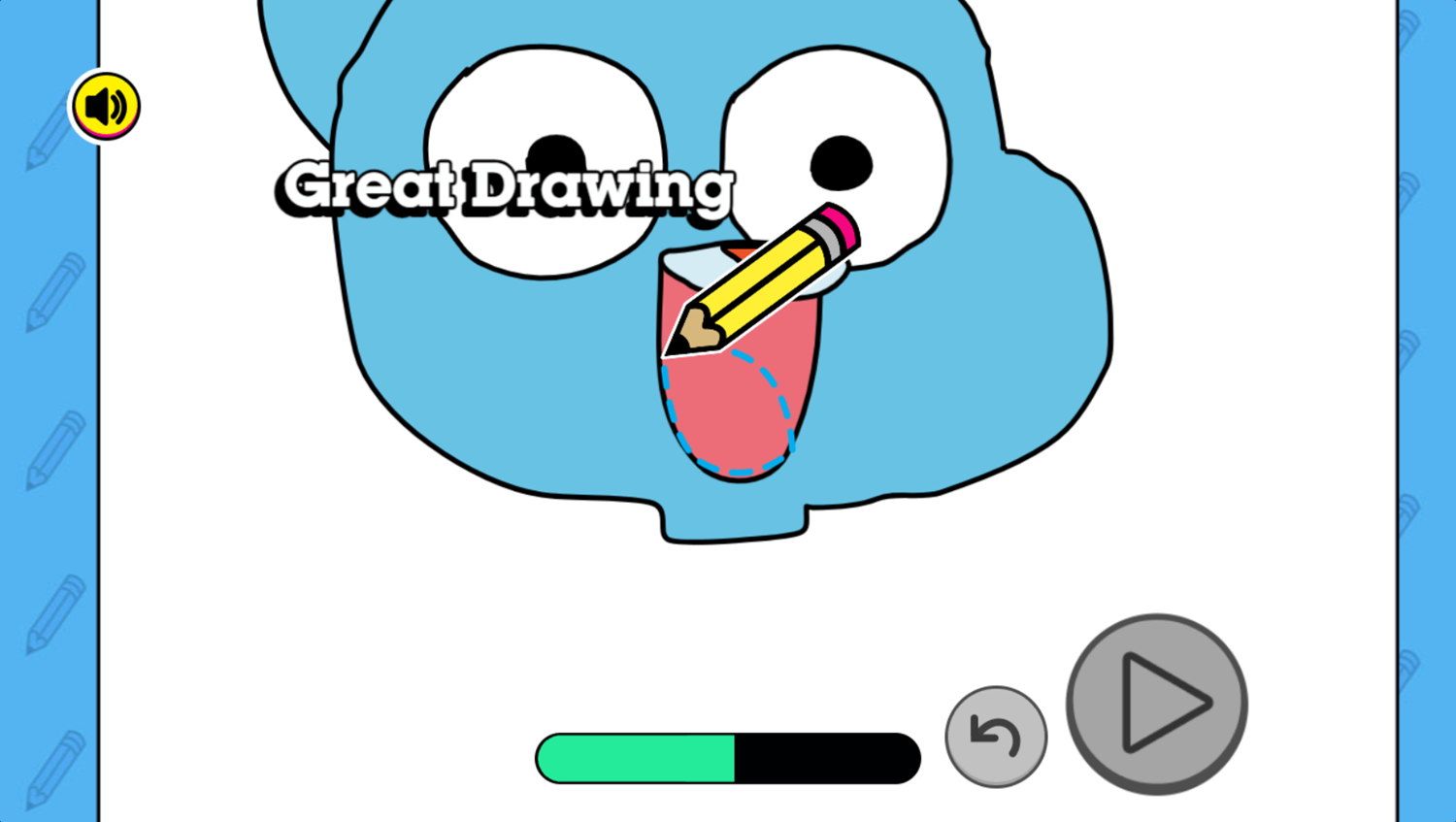 Amazing World of Gumball How to Draw Gumball Game Sketching Screenshot.