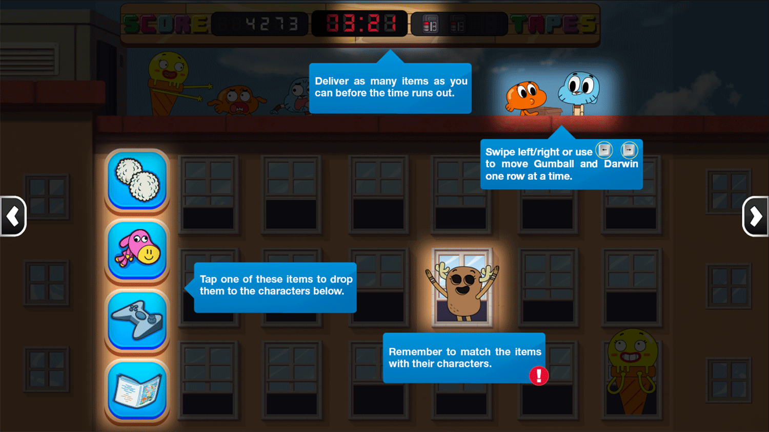 Amazing World of Gumball Oh No, G.Lato! Game How To Play Screenshot.