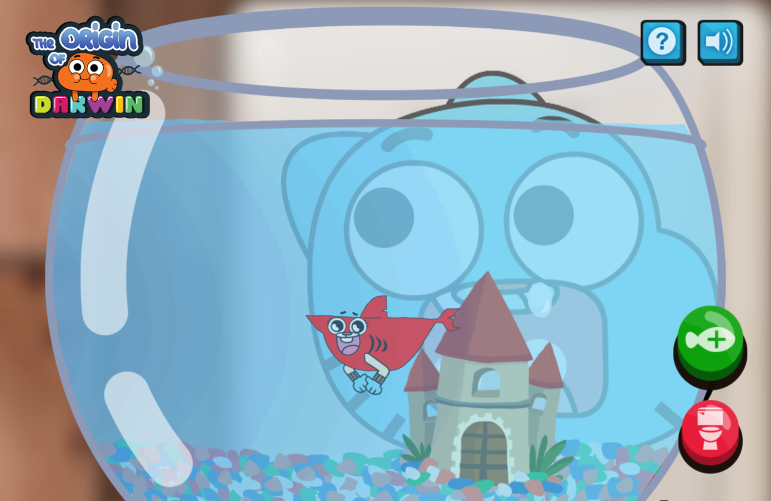 Amazing World of Gumball Origin of Darwin Game Welcome Screen Screenshot.