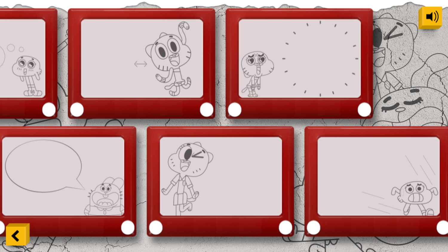 Amazing World of Gumball Storyboard Game Choose Scene Screenshot.