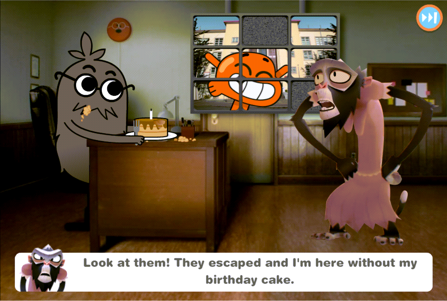 Amazing World of Gumball Tension in Detention Game Escaped Screenshot.