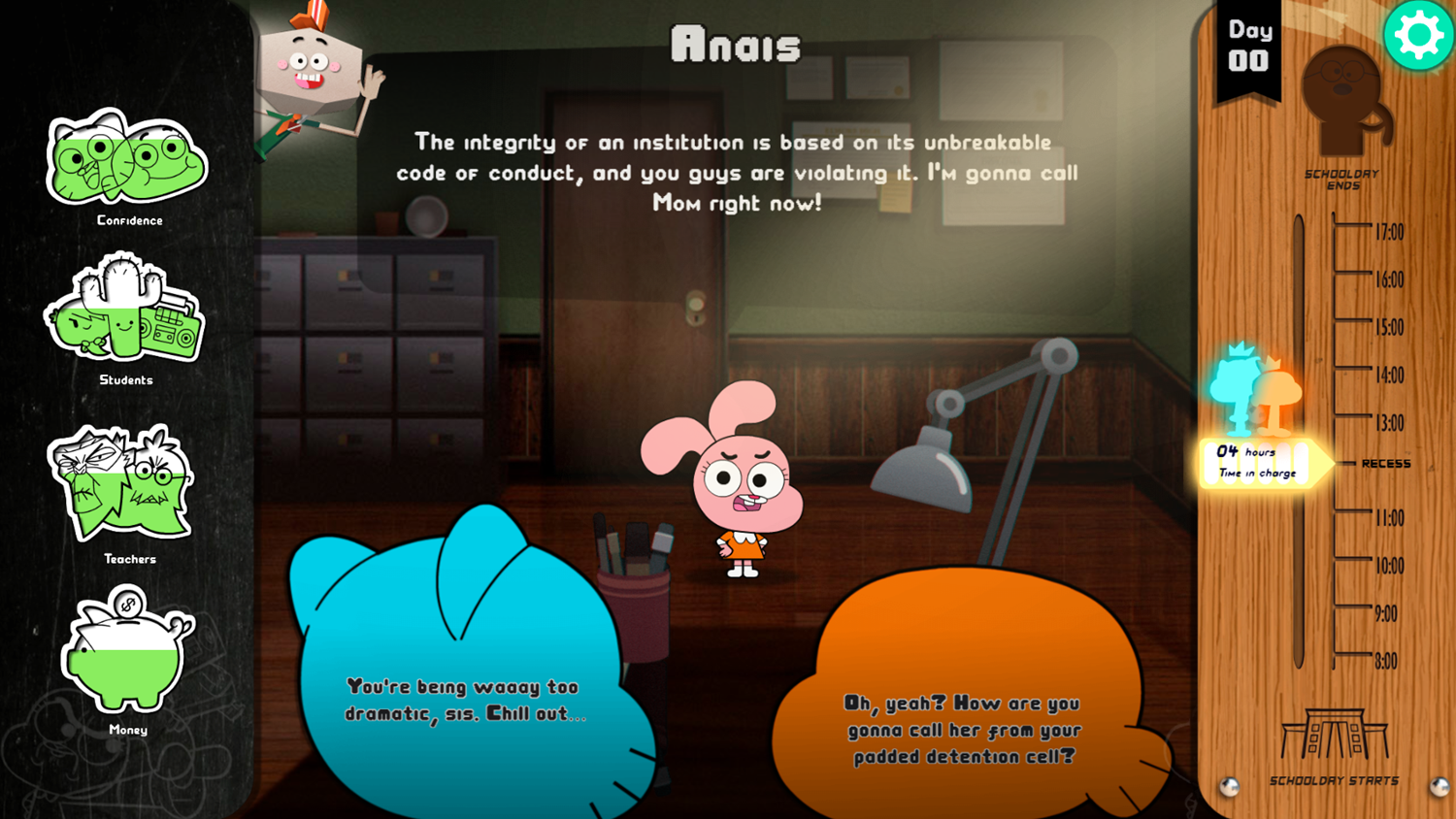 Amazing World of Gumball The Principals Game Anais Problem Screenshot.
