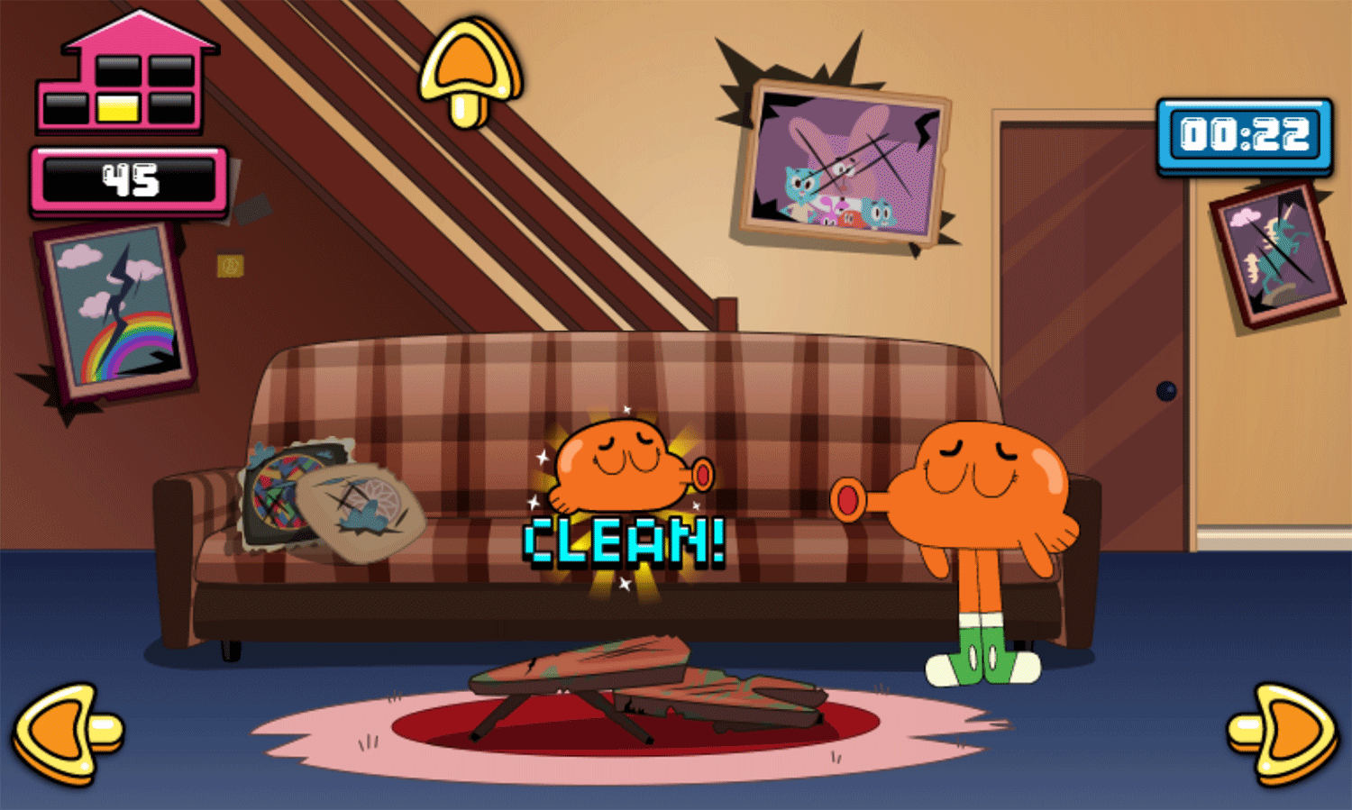 Amazing World of Gumball Tidy Up Game Screenshot.