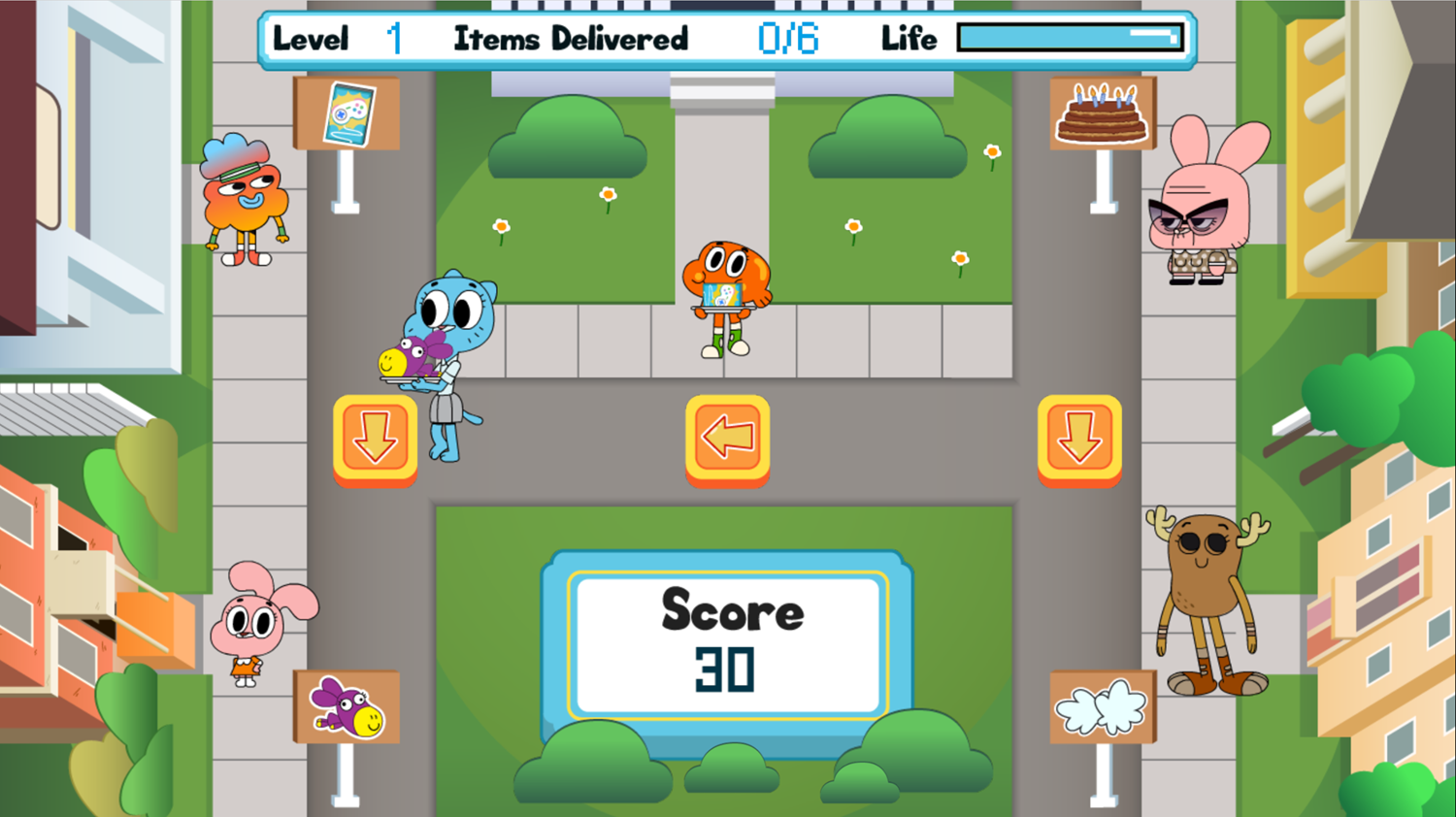 Amazing World of Gumball Watterson Express Game Screenshot.