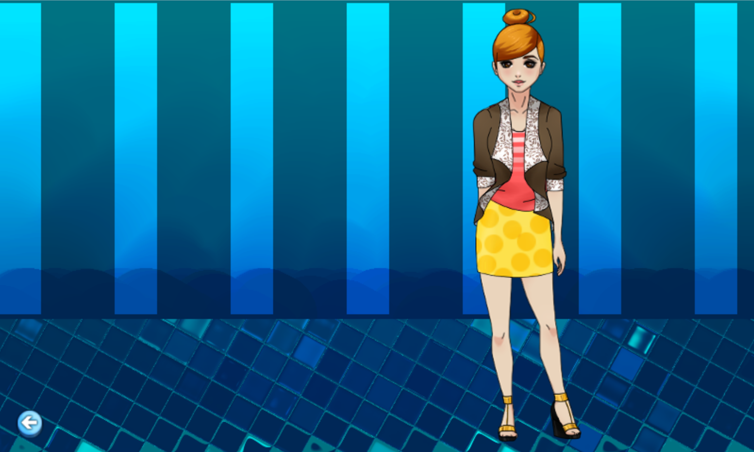 Amelia Dress Up Game Export Screenshot.