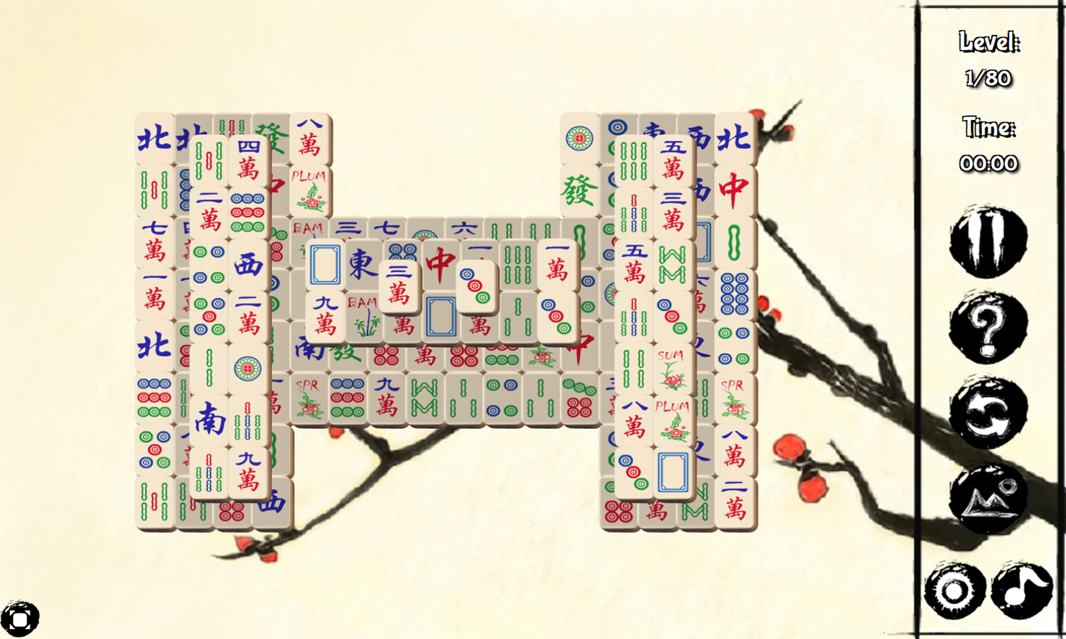 Ancient Mahjong Game Start Screenshot.