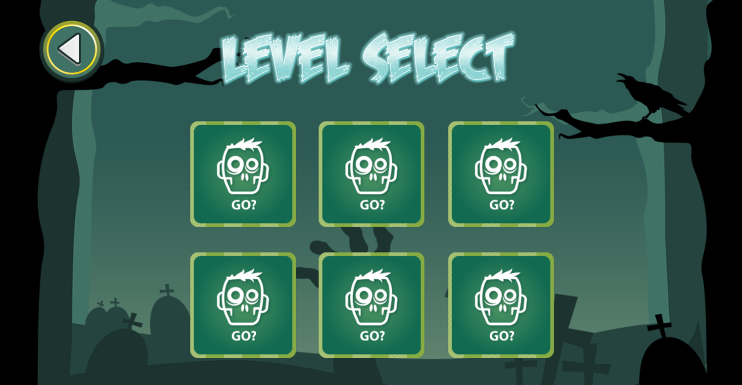 Angry Zombies Level Select Screenshot.