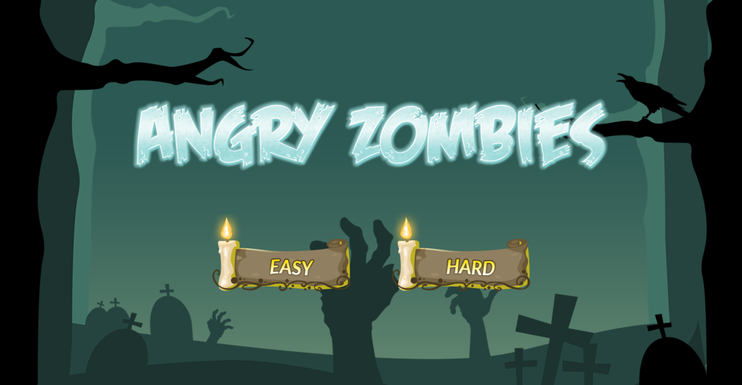 Angry Zombies Welcome Screen Screenshot.