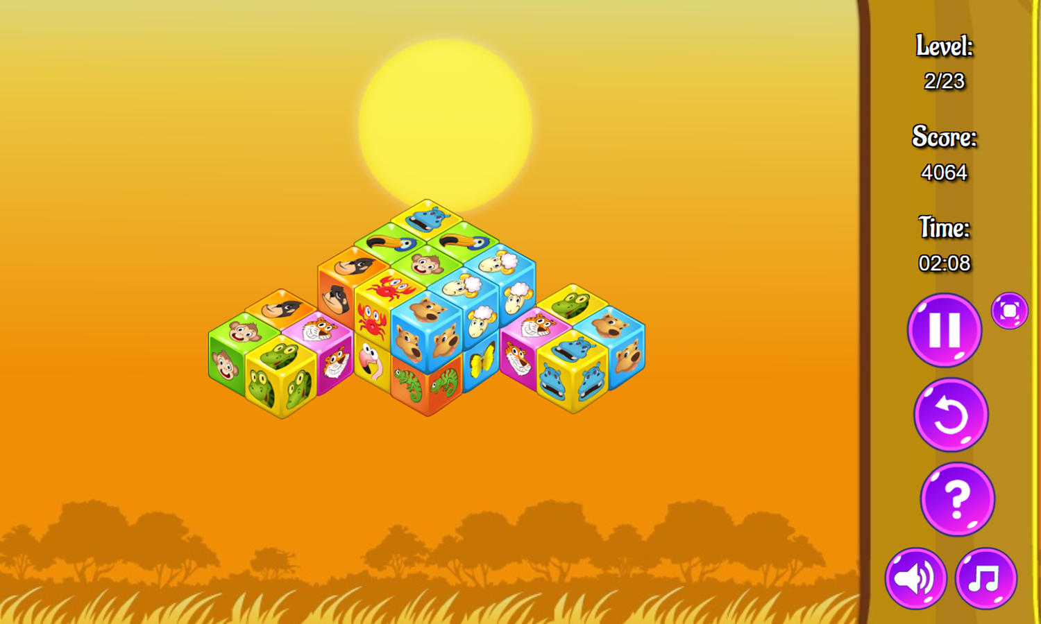 Animal Cubes Game Next Level Screenshot.