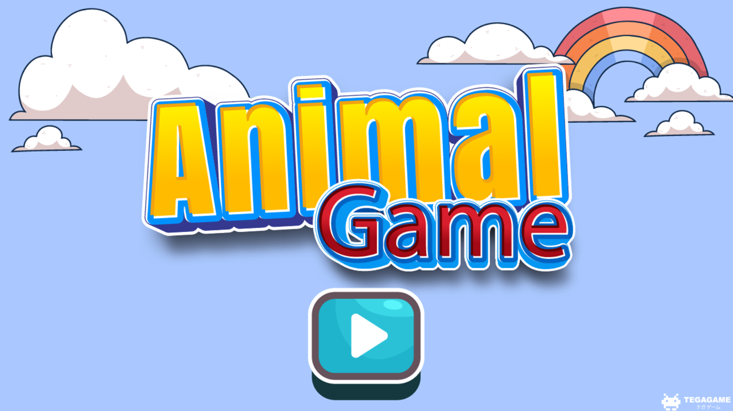Animal Game Welcome Screen Screenshot.