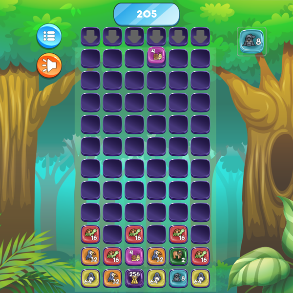 Animal Merge Puzzle Game Play Screenshot.