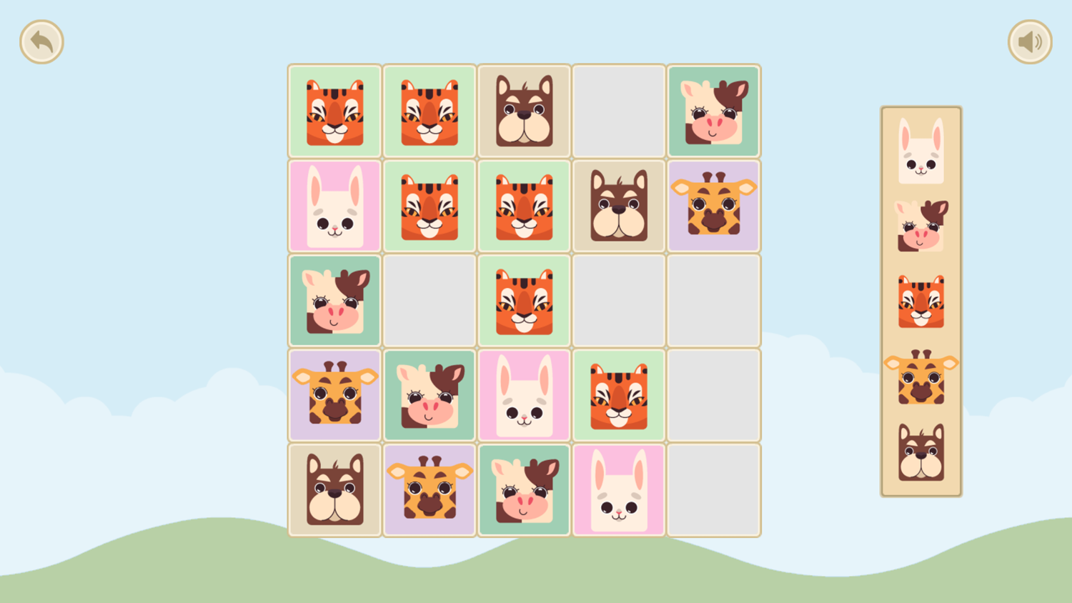 Animal Sequence Game Level Progress Screenshot.