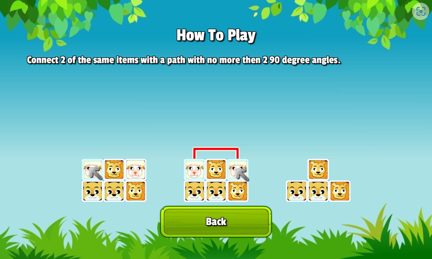 Animals Connect Game How To Play Screenshot.