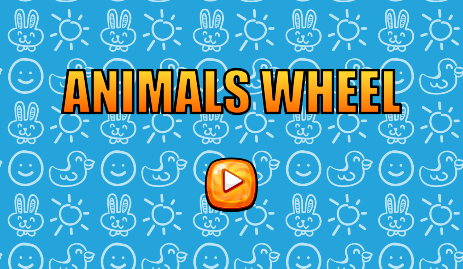 Animals Wheel Game Welcome Screen Screenshot.