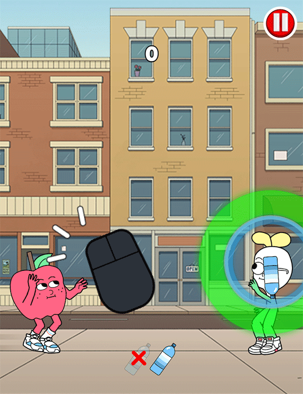 Apple & Onion Bottle Catch Game Play Tips Screenshot.