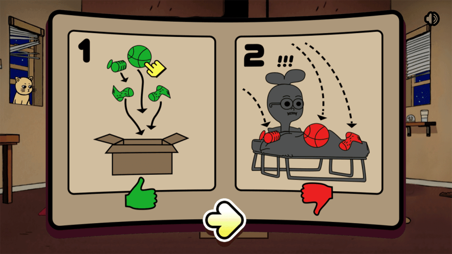 Apple & Onion Messin' Around Game How To Play Screenshot.