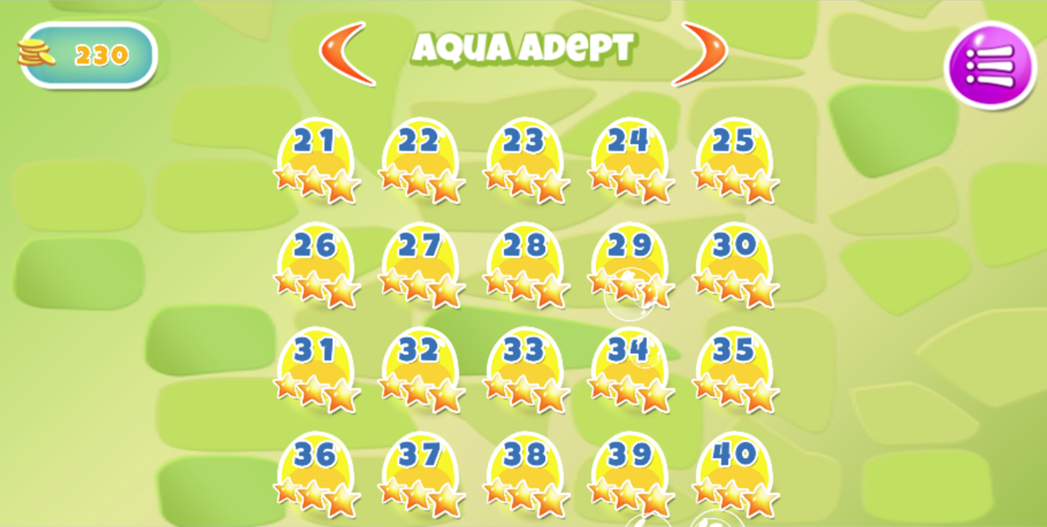 Aqua Thief Game Aqua Adept Level Select Screen Screenshot.