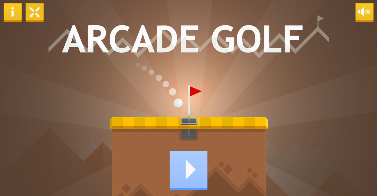 Arcade Golf Game Welcome Screenshot.