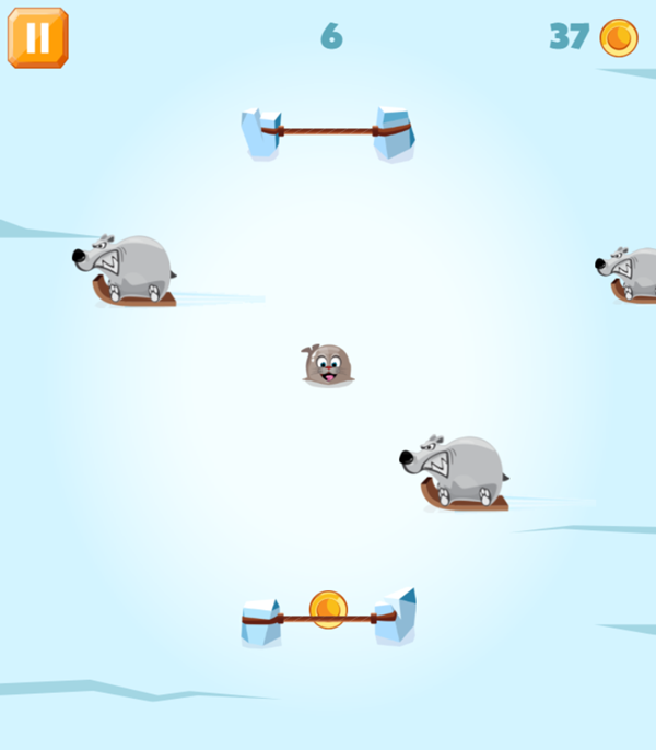 Artic Pong Game Play Screenshot.