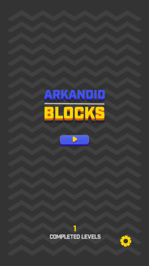Arkanoid Blocks Game Welcome Screen Screenshot.