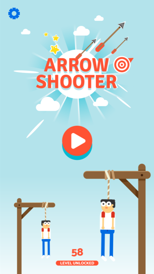 Arrow Shooter Game Welcome Screen Screenshot.