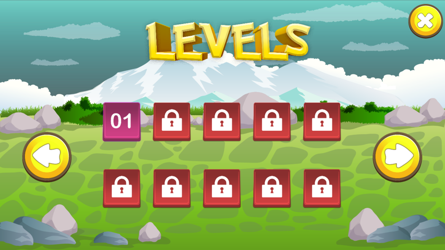 Arrow Shot Game Levels Screenshot.