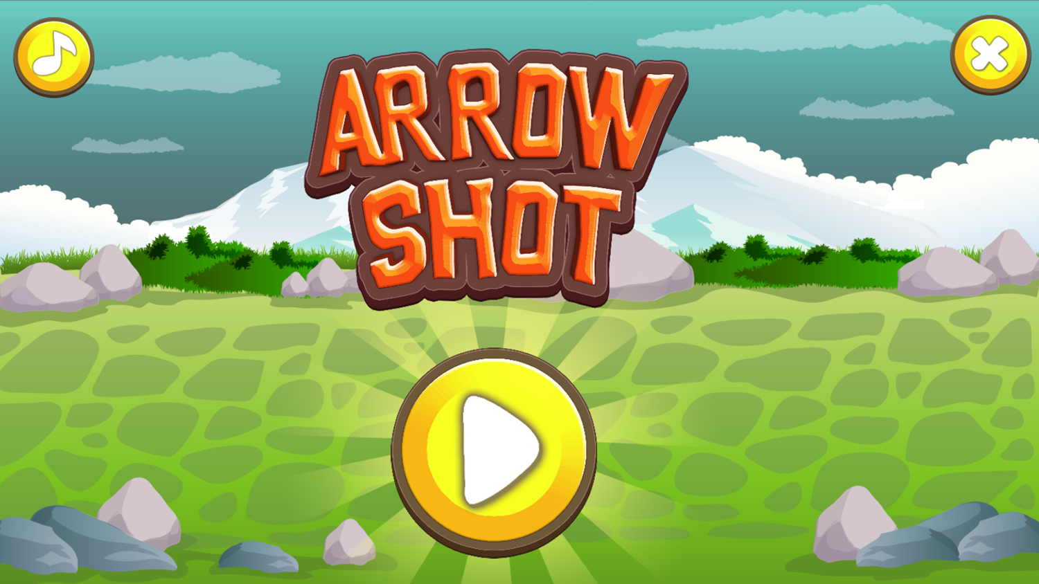 Arrow Shot Game Welcome Screen Screenshot.