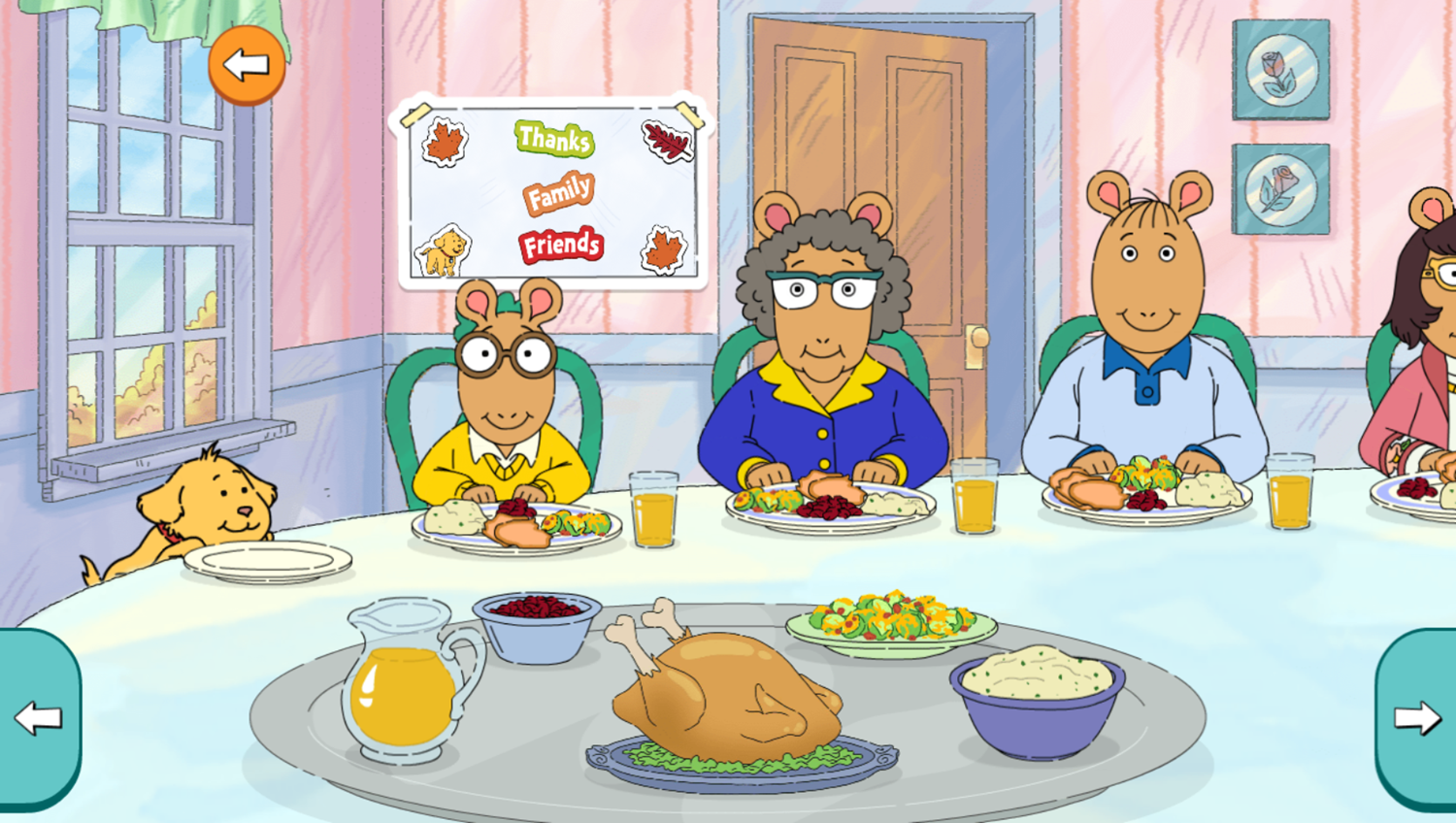 Arthur an Elwood City Thanksgiving Game Done Screenshot.