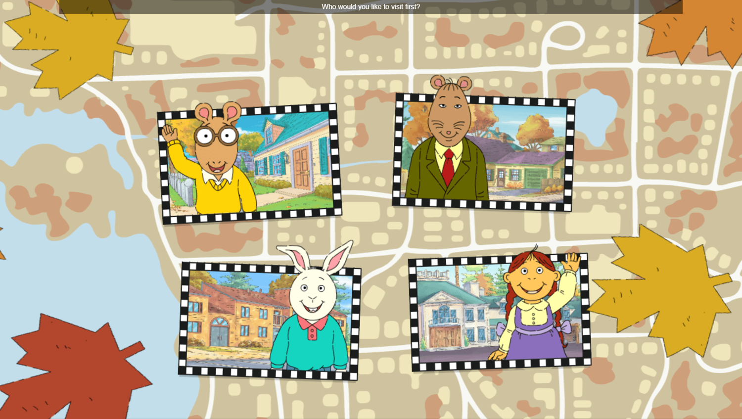 Arthur an Elwood City Thanksgiving Game Family Select Screenshot.