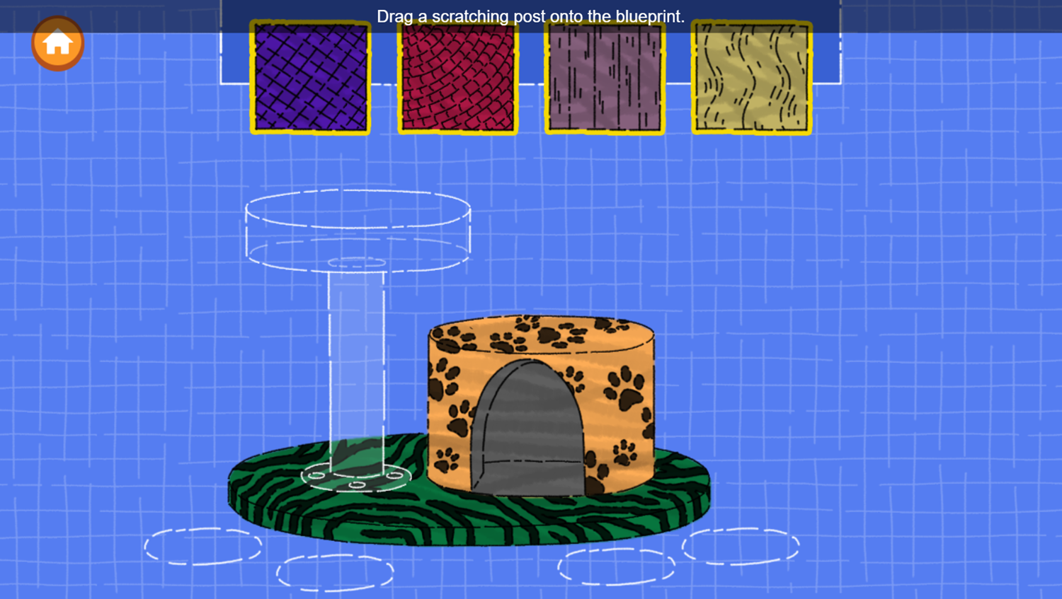 Arthur Animal Home Builder Game Build Scratching Walls Screenshot.