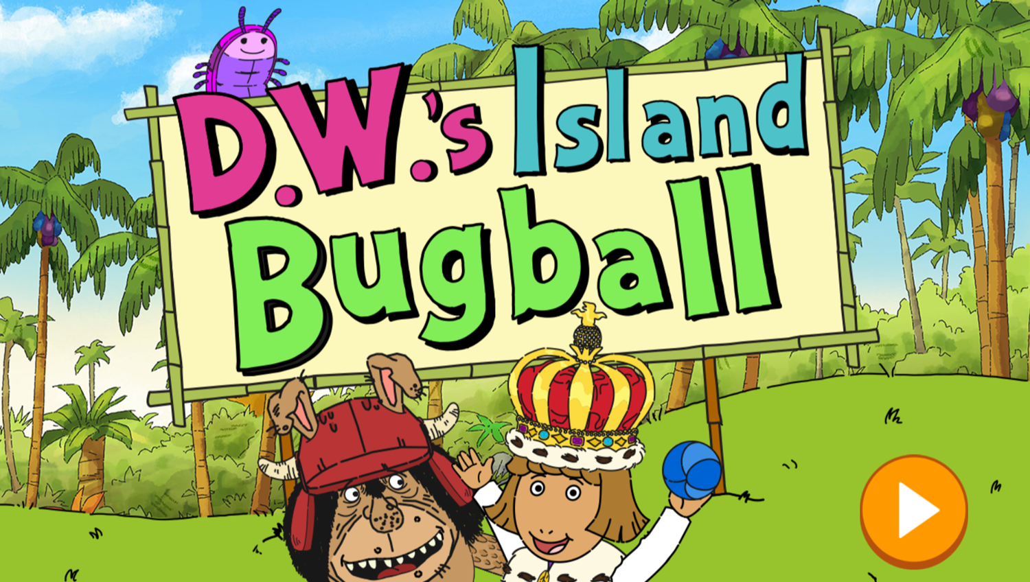 Arthur D.W.'s Island Bugball Game Welcome Screen Screenshot.