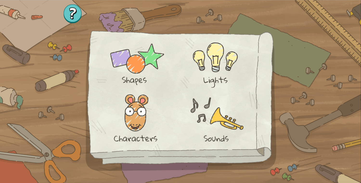 Arthur George's Moving Art Machines Game Menu Mode Select Screen Screenshot.