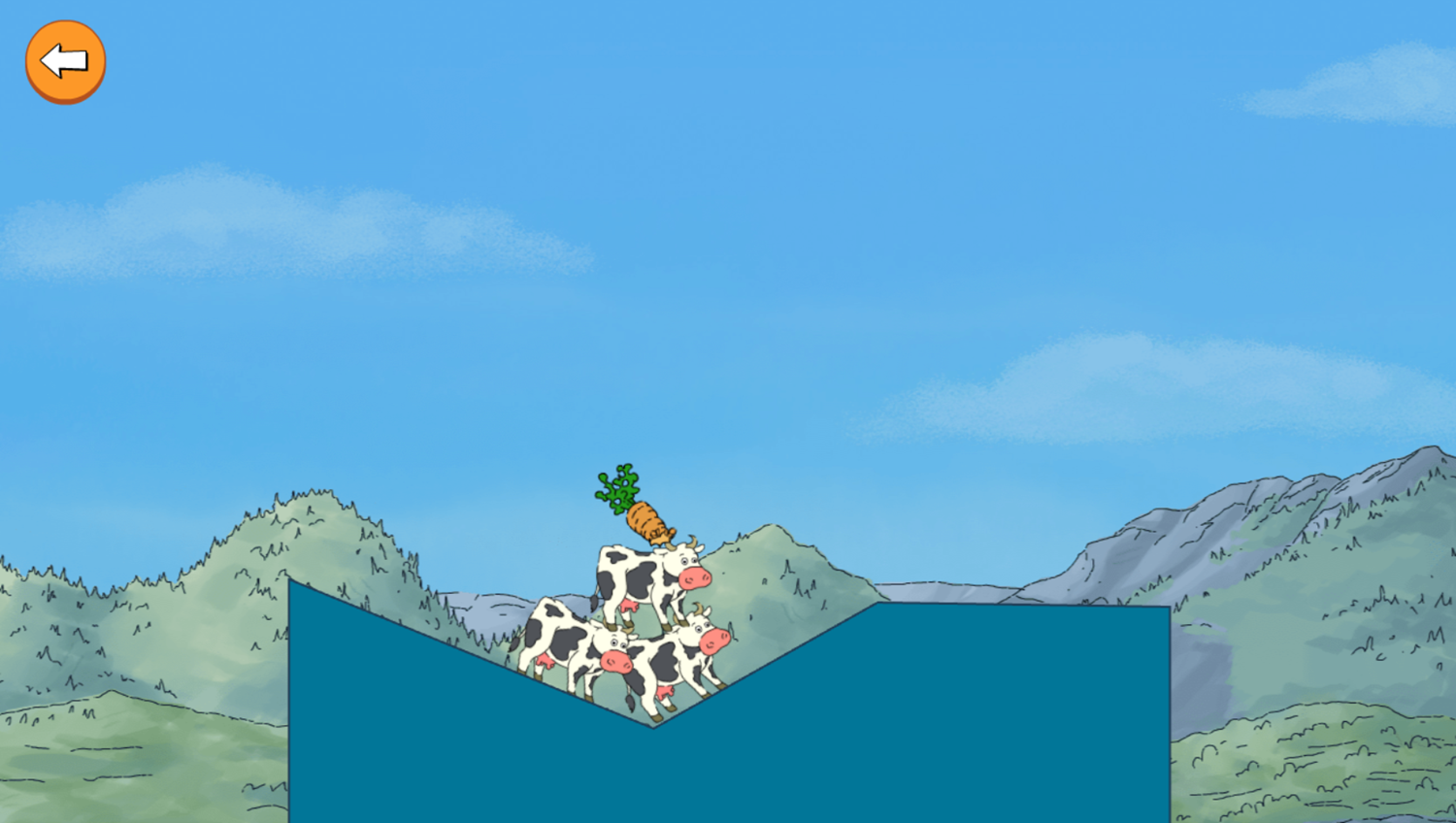 Arthur Tower of Cows Game Pile Gameplay Screenshot.