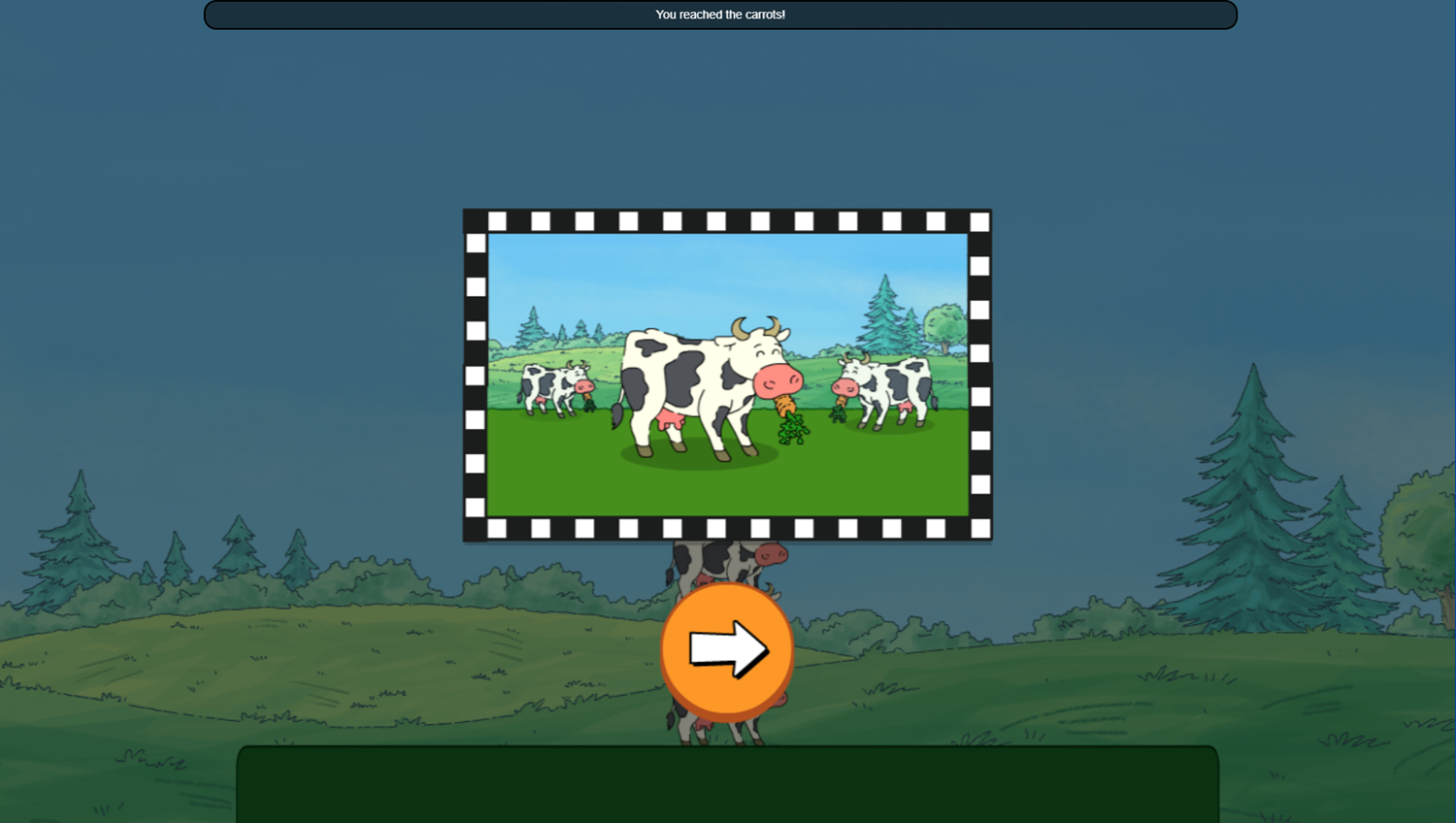 Arthur Tower of Cows Game Stack Level Complete Screenshot.
