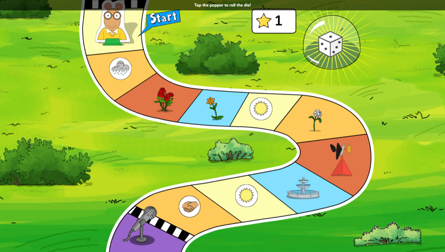 Arthur's Park Game Start Screenshot.