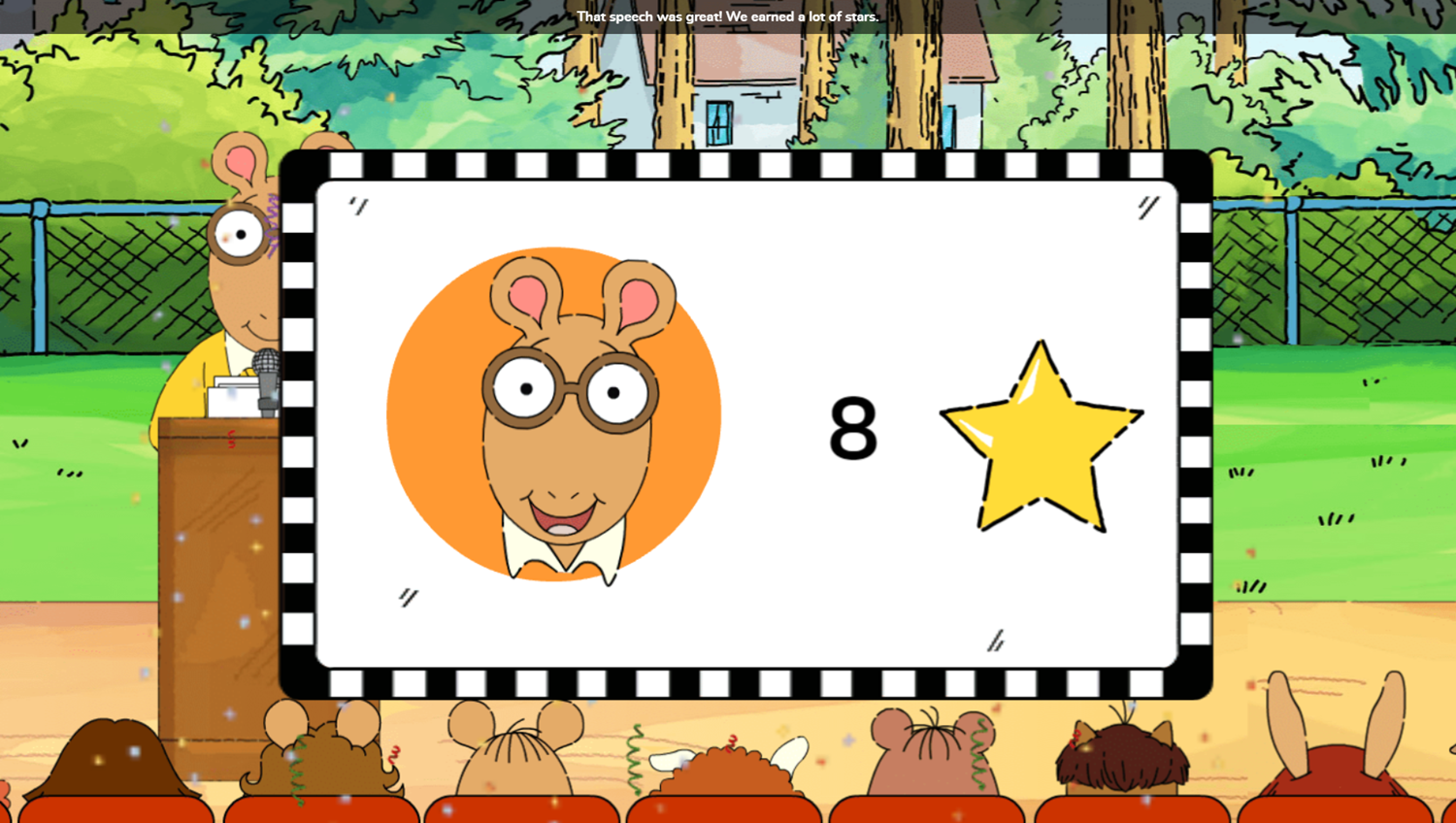 Arthur's Park Game Total Stars Screenshot.