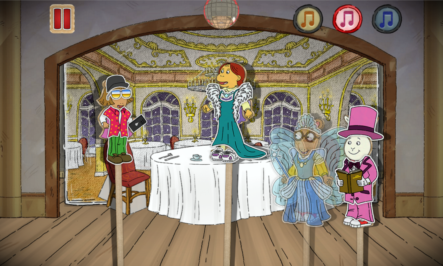 Arthur's Puppet Theater Cinderella Game Second Act Screenshot.