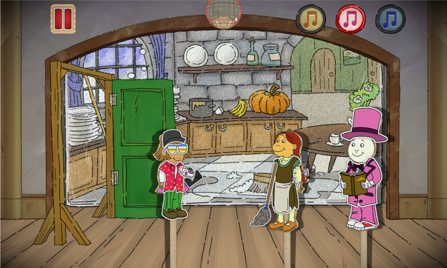 Arthur's Puppet Theater Cinderella Game Third Act Screenshot.