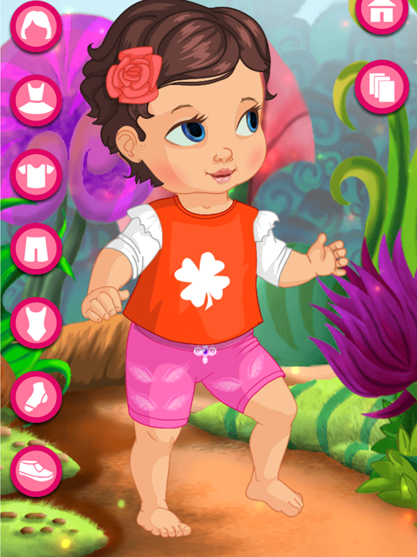 Baby DressUp Game Default Character Screenshot.
