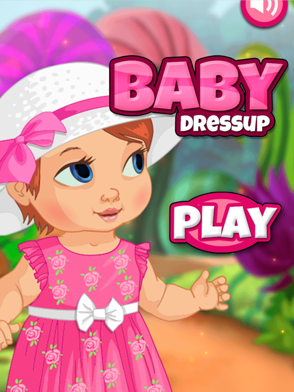 Baby DressUp Game Welcome Screen Screenshot.