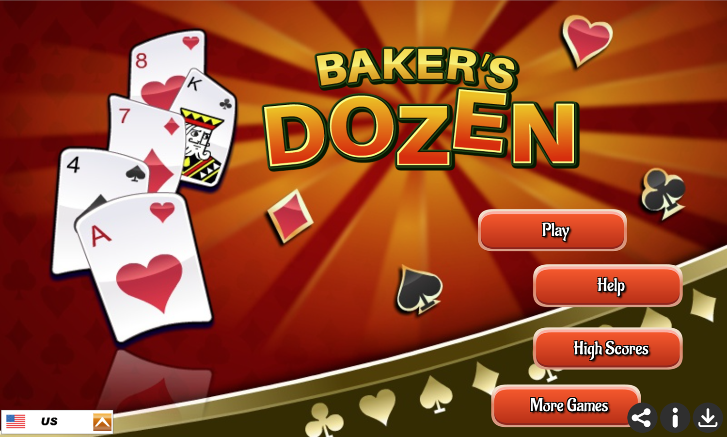 Baker's Dozen Game Welcome Screen Screenshot.