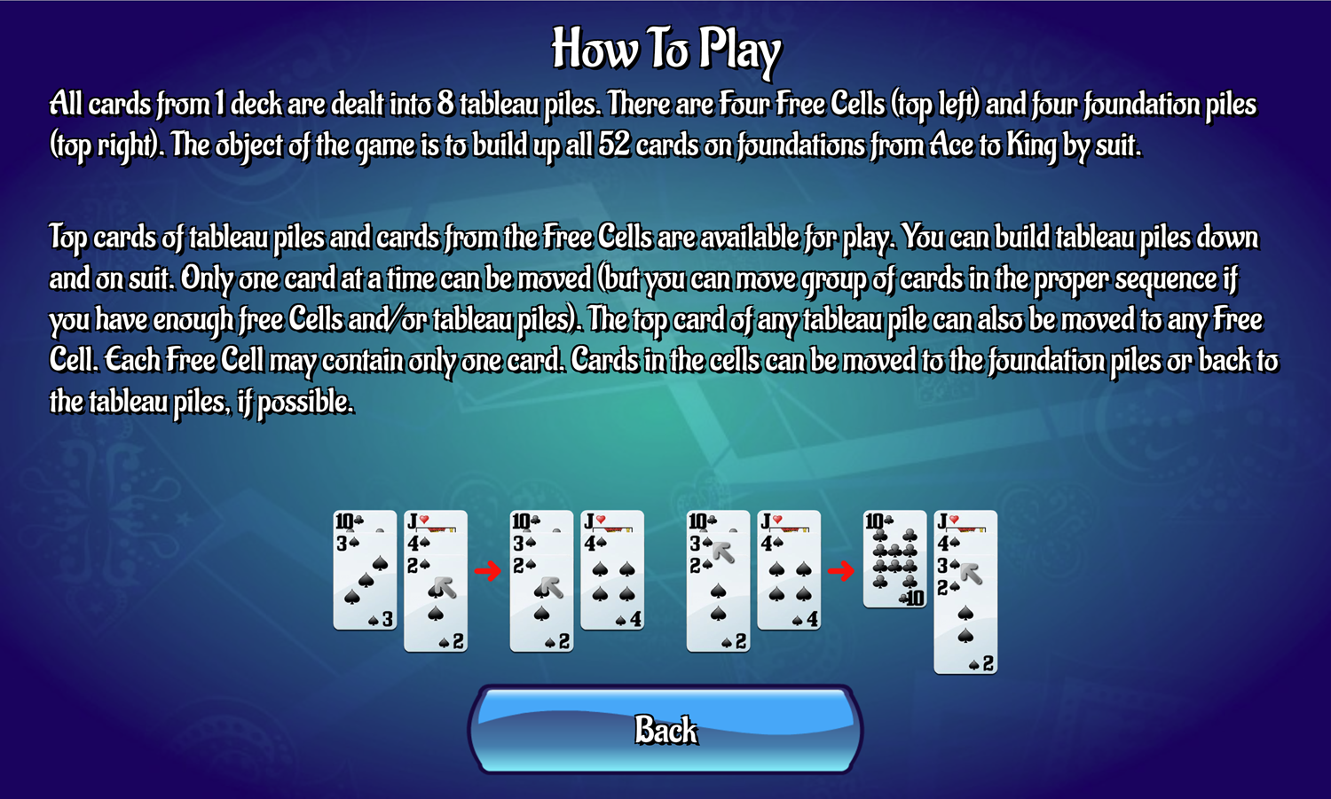 Baker's Game How to Play Screen Screenshot.