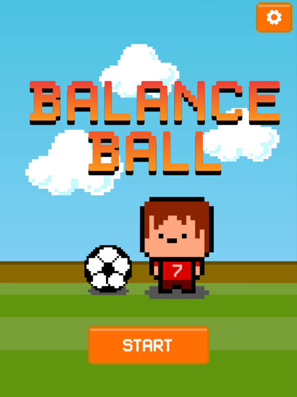 Balance Ball Game Welcome Screen Screenshot.