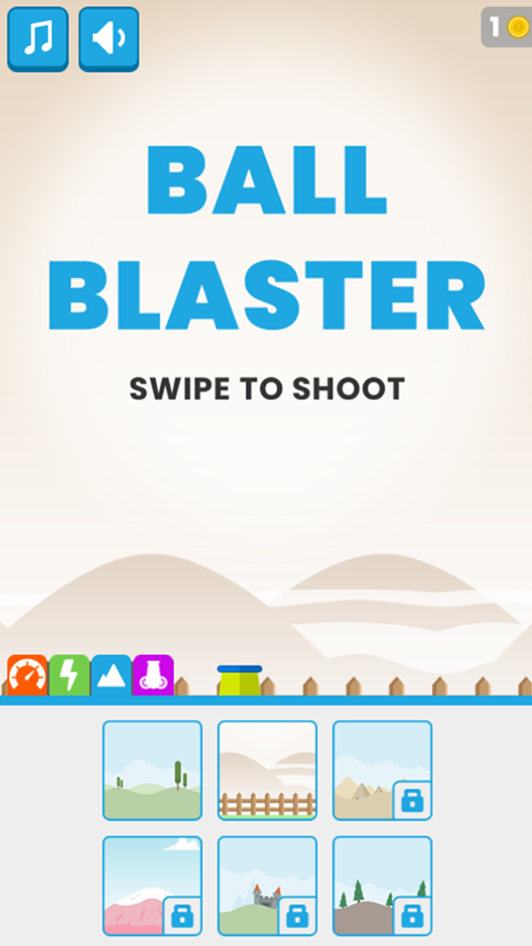 Ball Blaster Game Background Options Screenshot.