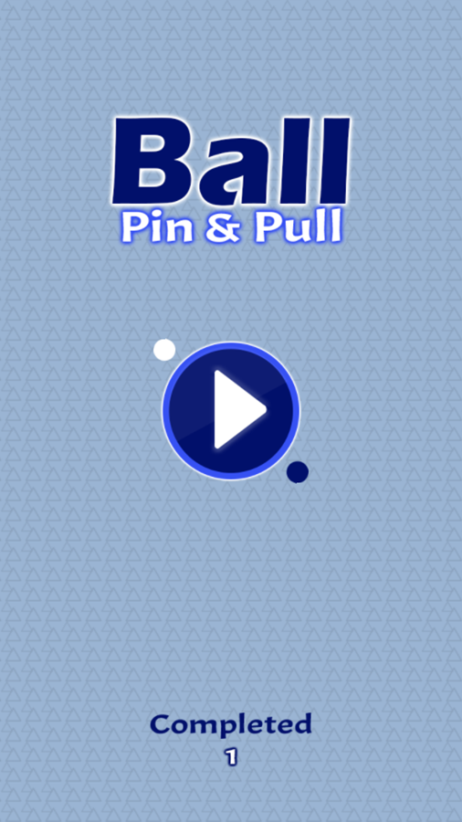 Ball Pin And Pull Game Welcome Screen Screenshot.