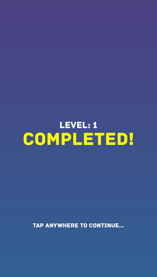 Ball Puzzle Game Level Completed Screenshot.