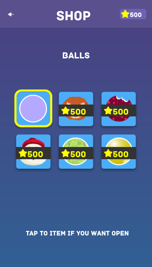 Ball Puzzle Game Shop Screenshot.
